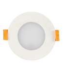 Panou LED incastrabil , rotund, 7W, SMD2835, rama alba, 3000K, IP44