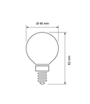 Bec LED sferic , 5W, E14, 2700K, 220V AC, SMD2835