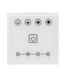 DIMMER TACTIL SMART PERETE, 2.4G RF, ILUMINAT LED, GAMA RF 2.4g (ssd), 4 ZONE