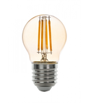 Bec LED cu filament dimabil, amber 4W, E27, 2500K, 220-240V AC