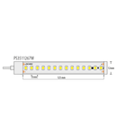 BANDA LED PROFESIONALA 7W/M 2700K 48V DC 112LED/M IP67