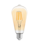 Bec LED glob cu filament dimabil, 4W, E27, 2500K, 220-240V AC, Chihlimbar