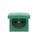 Carcasa pentru priza simpla IP44, antibacterial, verde