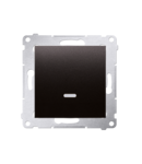 Intrerupator simplu cu indicator LED 10A, 250V~, conectare rapida (fitinguri push-in), antracit mat metalic