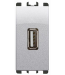 nea - Priza USB 5V 1.2A 2 porturi USB, 1 mod., aluminiu