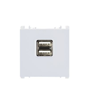 nea - Priza USB 5V 1.2A 2 porturi USB, 2 mod., Alb
