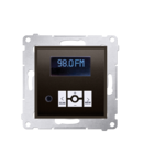 Radio digital cu display, maron mat metalic