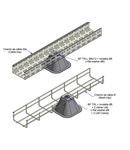 Suport din benton pentru jgheab plasa sau sarma - filet M6