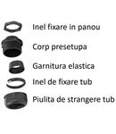 Presetupa pentru  tub gofrat D09 , rezistenta UV , fara halogen , IP65