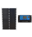 Kit Panou solar 30W, PYRAMID, fotovoltaic, monocristalin, controller 30A 12/24V , cablu conectare, tensiune 18V, PS-PYR30