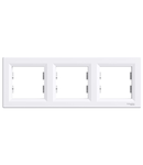 Placa ornament tripla alba Asfora