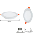 SPOT DOWNLIGHT LED ALEXA-8 ALB Rotund ST 98mm 8W 7000K 200-265V