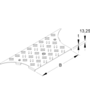 Miniatură Capac pentru extensie T-Piece, anti-alunecare R10 conform. conform DIN 51130 cu nervuri ridicate pe toata suprafata si dispozitive de fixare pre-asamblate RTADVRS 200-2.0 S - imaginea 2