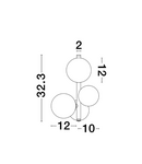 Miniatură Plafoniera  ODILLIA Mat Negru Metal & Sticla clara LED G9 3x5W 230V IP20 Fara bec - imaginea 2