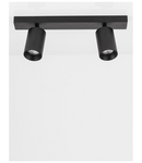 Miniatură Spot  TOD Nisipiu Negru Aluminiu Adjustable LED GU10 2x10 Wat IP20 220-240 Volt Fara bec - imaginea 3