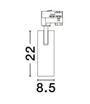 Miniatură Sistem iluminat pe sina  4-WIRES TRACK Nisipiu Alb Aluminiu 30W 220-240V 750mA 2348Lm Cree CRI>90 UGR<16 Beam Angle 24° 4000K IP20 Adjustable & Rotating Eaglerise Driver included - imaginea 3