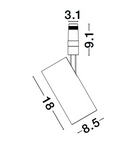 Miniatură Sistem iluminat pe sina  IMAGINE Nisipiu Negru Aluminiu 35W 48V 650mA 2584lm Cree CRI>90 UGR<6 Beam Angle 24° 3000K IP20 Adjustable & Rotating Driver Included - imaginea 2