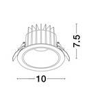 Miniatură Spot  BRADY Alb Aluminiu & Negru Reflector 10W 220-240V 250mA 923.53Lm Cree 3000K CRI>80 UGR<19 Beam Angle 45° IP67 Driver Osram Included - imaginea 3
