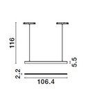 Miniatură Sistem iluminat pe sina  BREDA MAGNETIC Nisipiu Negru Aluminiu 24W DC48V Philips 2121Lm >90 3000K IP20 - imaginea 3