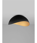 Miniatură Plafoniera  OPSI Nisipiu Negru & Inner Auriu Metal LED E27 1x12Wat 100-240Volt IP20 Fara bec - imaginea 3