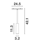 Miniatură Sistem iluminat pe sina  BUXTON MAGNETIC Nisipiu Negru Aluminiu 10W DC48V Bridgelux 699Lm CRI>90 UGR<16 Beam Angle 45° 3000K IP20 Adjustable & Dimabil - imaginea 4