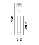 Miniatură Sistem iluminat pe sina  BUXTON MAGNETIC Nisipiu Negru Aluminiu 10W DC48V Bridgelux 550Lm CRI>90 UGR<19 Beam Angle 45° 3000K IP20 Dimabil - imaginea 6