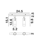 Miniatură Sistem iluminat pe sina  BUXTON MAGNETIC Nisipiu Negru Aluminiu 10W DC48V Philips 543Lm CRI>90 UGR<19 Beam Angle 35° 3000K IP20 Adjustable & Dimabil - imaginea 9