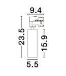 Miniatură Sistem iluminat pe sina  4-WIRES TRACK Nisipiu Alb Aluminiu 10W 220-240V 250mA 710Lm Cree CRI>90 UGR<16 Beam Angle 24° 4000K IP20 Adjustable & Rotating Eaglerise Driver included - imaginea 6