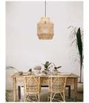 Miniatură Lampa suspendata MIA Natural Ratan Negru Fabric Wire & Baza LED E27 1x12 Wat 230 Volt IP20 Fara bec - imaginea 4