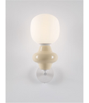 Miniatură Plafoniera  CLIO Mat Alb Metal Baza Yellow Ceramic & Acid Opal Sticla LED E14 1x5 Wat 220-240Volt IP20 Fara bec - imaginea 4