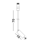 Miniatură Sistem iluminat pe sina  IMAGINE Nisipiu Alb Aluminiu 7W 48V 150mA 653lm Osram CRI>90 UGR<12 Beam Angle 24° 3000K IP20 Adjustable & Rotating Driver Included - imaginea 4