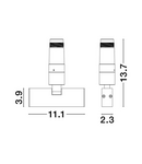 Miniatură Sistem iluminat pe sina  IMAGINE Nisipiu Alb Aluminiu 6W 48V 150mA 297lm Osram CRI>90 UGR<16 Beam Angle 60° 3000K IP20 Rotating & Adjustable & Driver Included - imaginea 4