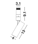 Miniatură Sistem iluminat pe sina  IMAGINE Nisipiu Alb Aluminiu 8W 48V 200mA 508lm Cree CRI>90 UGR<6 Beam Angle 24° 2700K IP20 Adjustable & Rotating Driver Included - imaginea 4