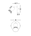 Miniatură Spot  Baza Satin Nickel Metal LED GU10 1x5W IP20 Fara bec - imaginea 6