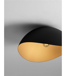 Miniatură Plafoniera  OPSI Nisipiu Negru & Inner Auriu Metal LED E27 1x12Wat 100-240Volt IP20 Fara bec - imaginea 4