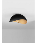 Miniatură Plafoniera  OPSI Nisipiu Negru & Inner Auriu Metal LED E27 1x12Wat 100-240Volt IP20 Fara bec - imaginea 6