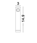 Miniatură Sistem iluminat pe sina  DECORATIVE MAGNETIC Nisipiu Negru Aluminiu LED 5 Wat DC24V 300Lm 3000K IP20 - imaginea 3