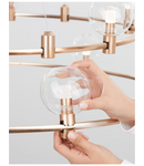 Miniatură Sistem iluminat pe sina  DECORATIVE MAGNETIC Magnetic Circular Structure Satin Auriu Aluminiu IP20 Included Driver 200 Wat AC220-240V Output 24V DC - imaginea 2