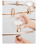 Miniatură Sistem iluminat pe sina  DECORATIVE MAGNETIC Magnetic Circular Structure Satin Auriu Aluminiu IP20 Included Driver 200 Wat AC220-240V Output 24V DC - imaginea 3