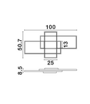 Miniatură Plafoniera  CLEA Nisipiu Negru Aluminiu & Acrylic LED 58W 220-240V 3455Lm IP20 Included Remote Control Schimbare temperatura de culoare si reglare intensitate luminoasa - imaginea 2
