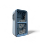 Miniatură Doza aparenta Legrand Plexo, IP55, 2 module orizontale, presetupe cu membrana, gri - imaginea 2