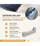 Miniatură Pachet structura ballast din beton  pentru montaj 2 panouri fotovoltaice - imaginea 2