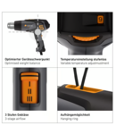 Miniatură Pistol cu aer cald Steinel PRO HM 2120 E 2200W 80-630 grade Celsius - imaginea 2