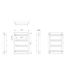 Miniatură Cadru modular de montaj Schrack WSAIE6040R, 4 randuri x 17 module, pentru cofret 600x400 mm - imaginea 2