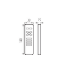 Miniatură Telecomanda pentru benzi LED CTRL 12/24V MONO/CCT REMOTE 4 MONO/CCT-B - imaginea 3