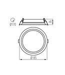 Miniatură Corp tip downlight fara alimentare inclusa’’ TIBERI CCT LED TIBERI CCT 15-21W-B - imaginea 3