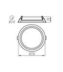 Miniatură Corp tip downlight fara alimentare inclusa’’ TIBERI CCT LED TIBERI CCT 23-29W-B - imaginea 3