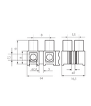 Miniatură Element de conectare H H PP H-2.5MM2 PP M - imaginea 2
