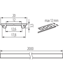 Miniatură Profil din aluminiu PROFILO H PROFILO H 2m - imaginea 4