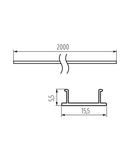 Miniatură Abajur pentru profilele din aluminiu SHADE SHADE CK G 2M - imaginea 2